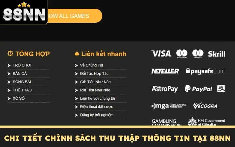 Chính Sách Bảo Mật Của Nhà Cái 88NN Minh Bạch & An Toàn 2 Chi tiết chính sách thu thập thông tin tại 88NN